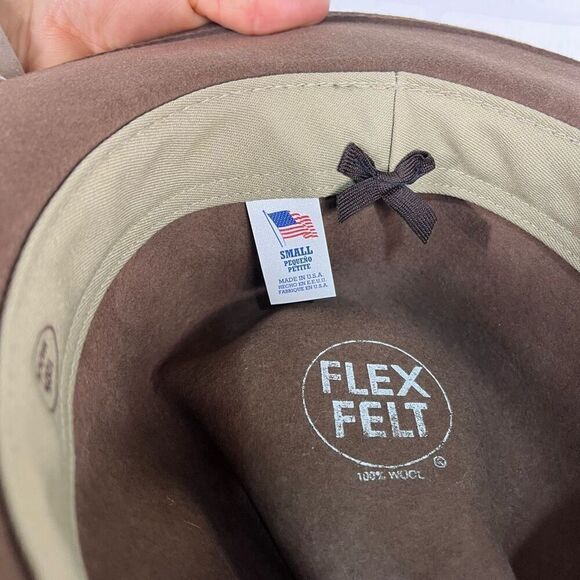 Flex felt wool hat Vintage size Small Petite Diameter 7" - Picture 4 of 11
